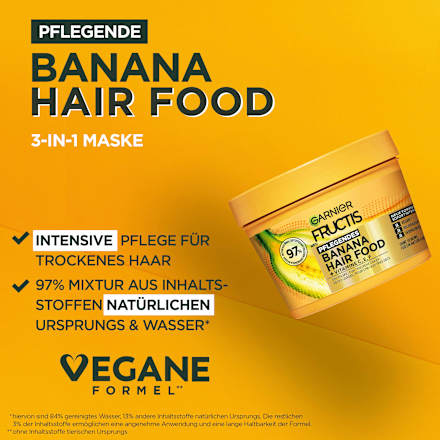 Haarkur Banana Hair Food 3in1 Maske GARNIER FRUCTIS