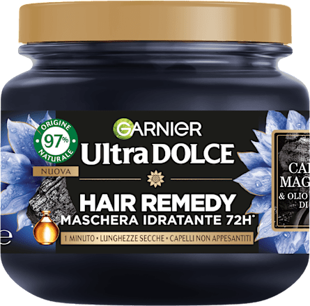 Maschera Hair Remedy al Carbone Magentico Garnier Ultra Dolce