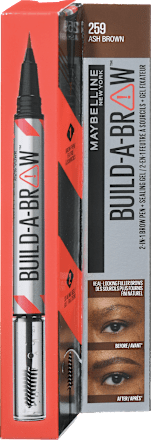 Svinčnik in gel za obrvi 2 v 1 Build-A-Brow, 259 Ash Brown MAYBELLINE NEW YORK
