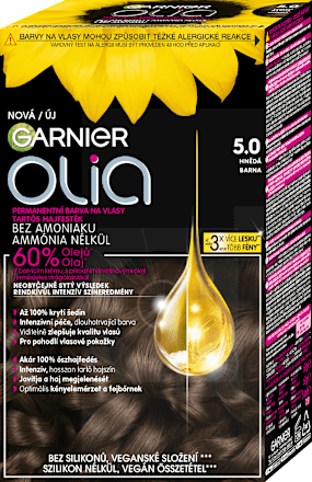 barva na vlasy hnědá 5.0 GARNIER olia