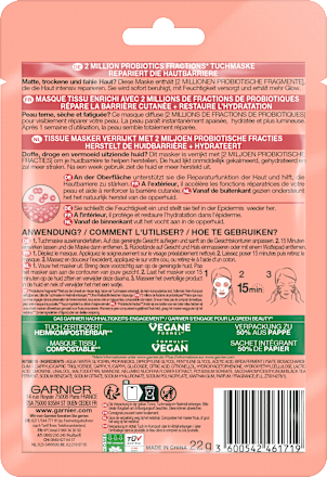Tuchmaske 2 Million Probiotics  GARNIER