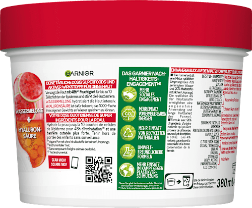 Pflegecreme Gel Superfood Körperpflege Wassermelone GARNIER Body