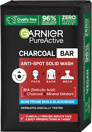 Tuhé čistiace pleťové mydlo PureActive Charcoal GARNIER SKIN NATURALS