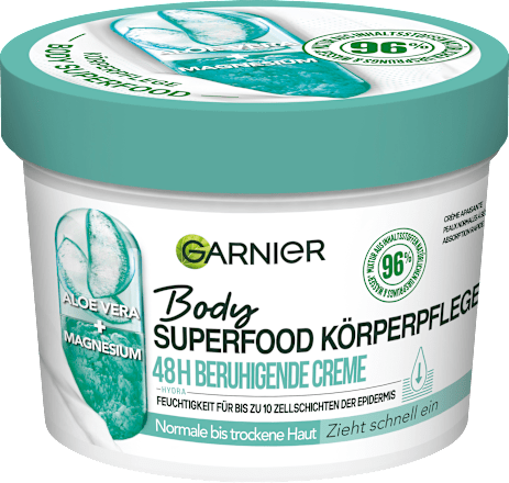 Pflegecreme Superfood Körperpflege Aloe Vera GARNIER Body
