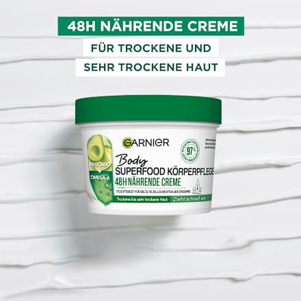 Pflegecreme Superfood Körperpflege Avocado GARNIER Body
