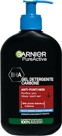 Gel detergente PureActive carbone anti-punti neri con Acido Salicilico GARNIER PureActive