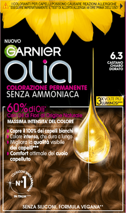 Colorazione Permanente Castano Chiaro Dorato 6.3 GARNIER olia