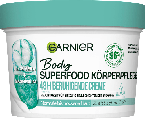 Pflegecreme Superfood Körperpflege Aloe Vera GARNIER Body