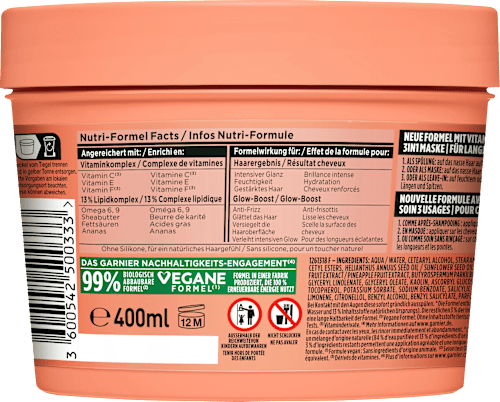 Glanzverleihende Ananas Hair Food Maske GARNIER FRUCTIS
