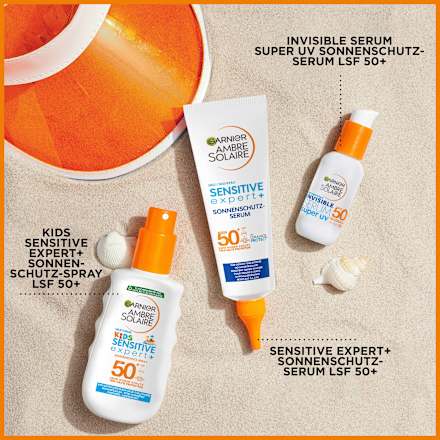Sonnenmilch Serum sensitive expert+, LSF 50+ Garnier Ambre Solaire