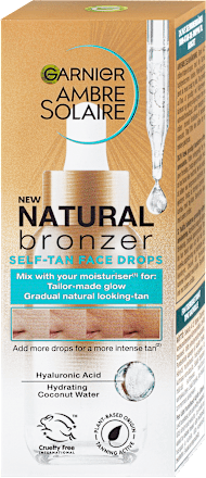 Kapljice za samoporjavitev obraza Natural Bronzer GARNIER AMBRE SOLAIRE