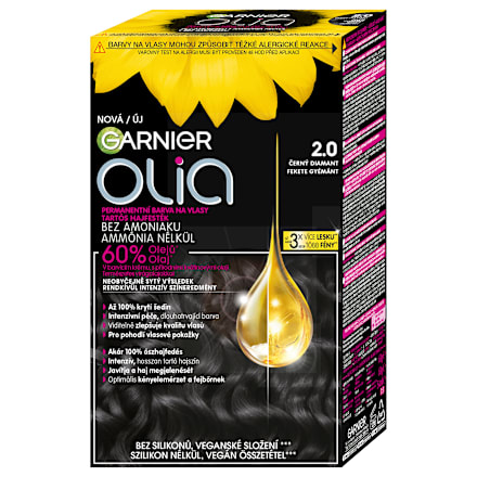 Tartós hajfesték, fekete gyémánt 2.0 GARNIER olia
