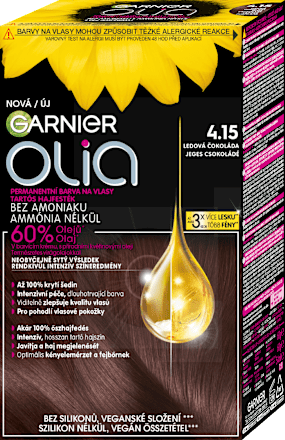 barva na vlasy ledová čokoláda 4.15 GARNIER olia