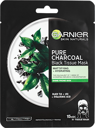Pure Charcoal maska za lice u maramici GARNIER SKIN NATURALS