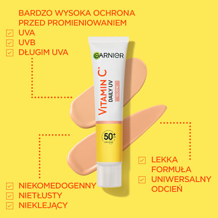 Fluid z witaminą C SPF 50, niewidoczny GARNIER