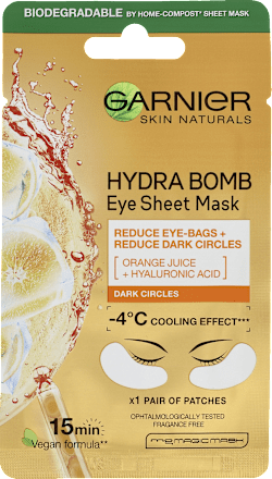 Płatki na tkaninie redukujące cienie pod oczami  GARNIER SKIN NATURALS