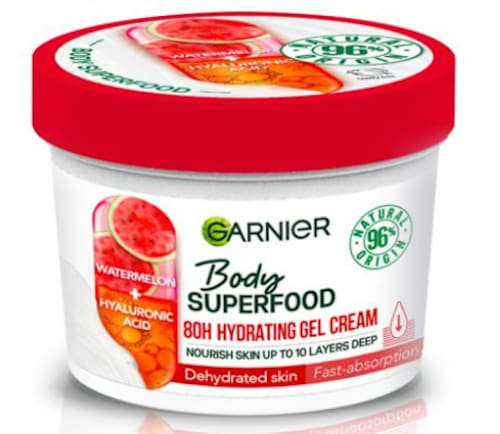 Gel-cremă cu efect hidratant și absorbție rapidă Body Superfood pentru corp GARNIER Body