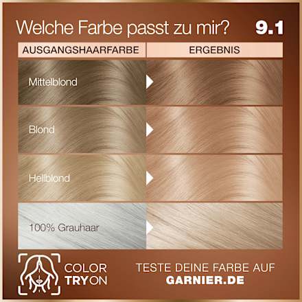 Haarfarbe 9.1 Vanilla Blond GARNIER GOOD