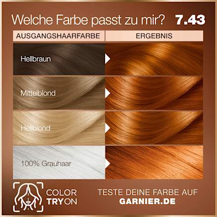 Haarfarbe 7.43 Kurkuma Kupfer GARNIER GOOD