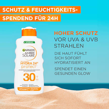 Sonnenmilch Hydra 24h protect LSF 30 Garnier Ambre Solaire