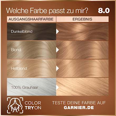 Haarfarbe 8.0 Honig Blond GARNIER GOOD