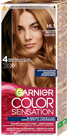 barva na vlasy HL1 kaštanová blond GARNIER Color Sensation