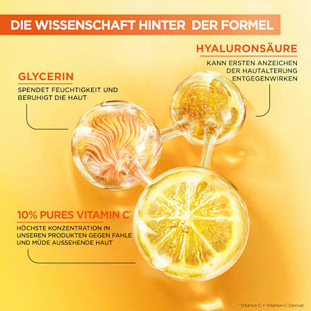 Nachtserum Glow Booster mit Vitamin C & Hyaluronsäure Garnier Skin Active