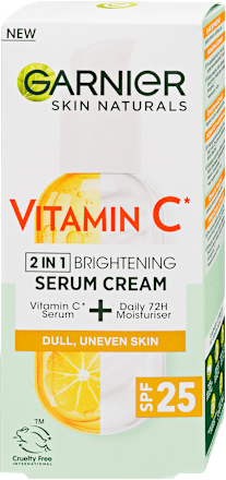 Arcápoló szérum krém 2in1 C-vitaminnal, SPF25-ös fényvédelemmel GARNIER SKIN NATURALS