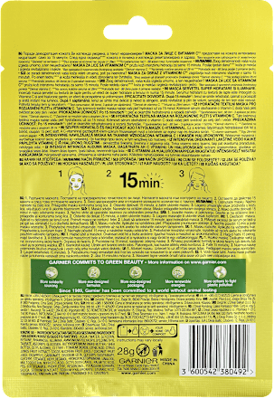 Skin Naturals Mleczna maska na tkaninie rozświetlająca z witaminą C GARNIER SKIN NATURALS