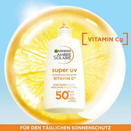 Sonnenfluid Gesicht super UV mit Niacinamid, LSF 50+ Garnier Ambre Solaire