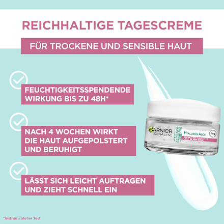Tagescreme Hydra Booster Hyaluron Aloe Garnier Skin Active