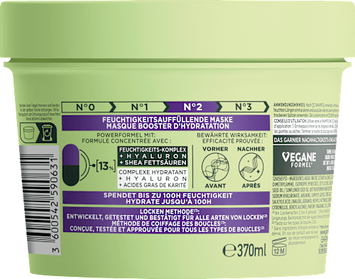 Haarmaske Locken Methode Feuchtigkeit GARNIER FRUCTIS