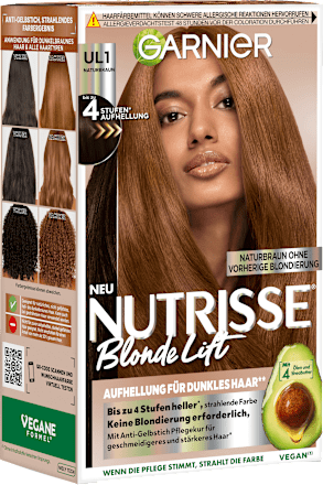 Dauerhafte Haarfarbe Blonde Lift Nr. UL 1 Naturbraun GARNIER NUTRISSE