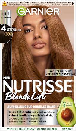 Dauerhafte Haarfarbe Blonde Lift Nr. UL 1 Naturbraun GARNIER NUTRISSE