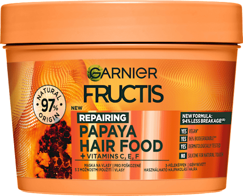Obnovujúca maska na poškodené vlasy Papaya Hair Food GARNIER FRUCTIS