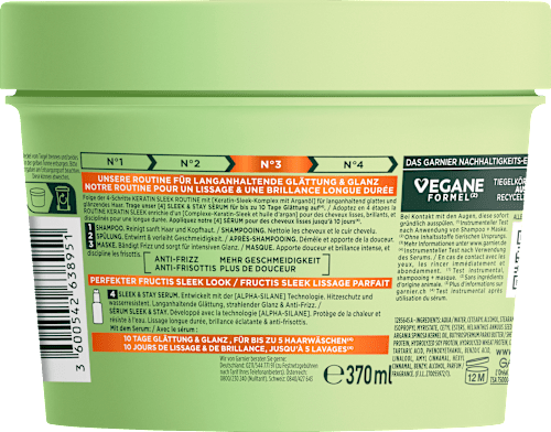 Haarmaske Keratin Sleek, Anti-Frizz Kur GARNIER FRUCTIS