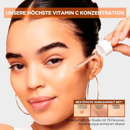 Nachtserum Glow Booster mit Vitamin C & Hyaluronsäure Garnier Skin Active