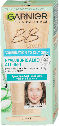 Hyaluronic Aloe All-In-1 BB krema za mešovitu i masnu kožu – light GARNIER SKIN NATURALS