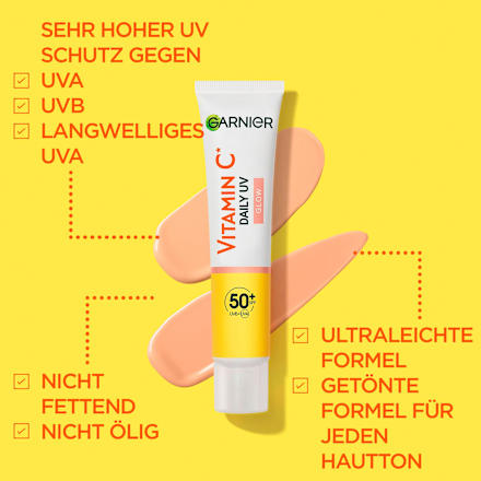 Gesichtsfluid Vitamin C Glow LSF 50+ Garnier Skin Active