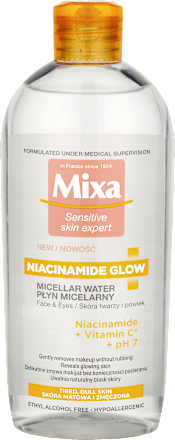 Niacynamide Glow płyn micelarny do twarzy Mixa