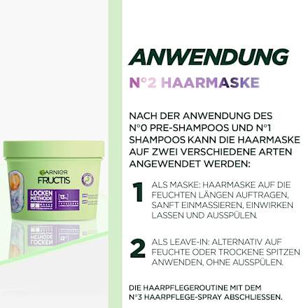 Haarmaske Locken Methode Feuchtigkeit GARNIER FRUCTIS