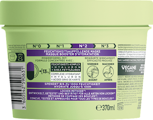 Haarmaske Locken Methode Feuchtigkeit GARNIER FRUCTIS