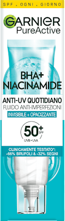 Fluido anti-imperfezioni PureActive BHA+ Niacinamide SPF50+ invisibile e opacizzante GARNIER PureActive