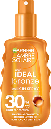 Слънцезащитно спрей - мляко Ideal bronze SPF30 GARNIER AMBRE SOLAIRE