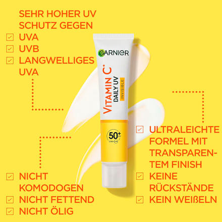Gesichtsfluid Vitamin C Invisible LSF 50+ Garnier Skin Active