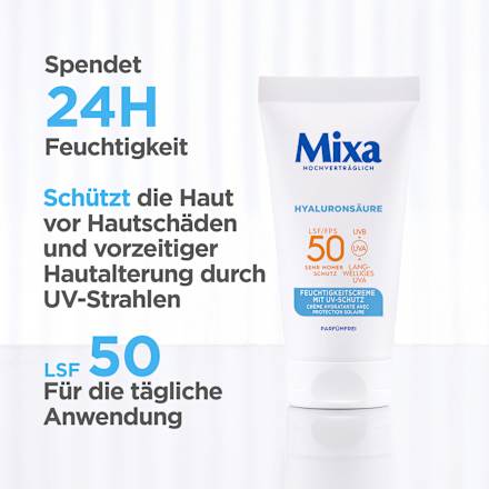 Feuchtigkeitscreme LSF 50 Mixa