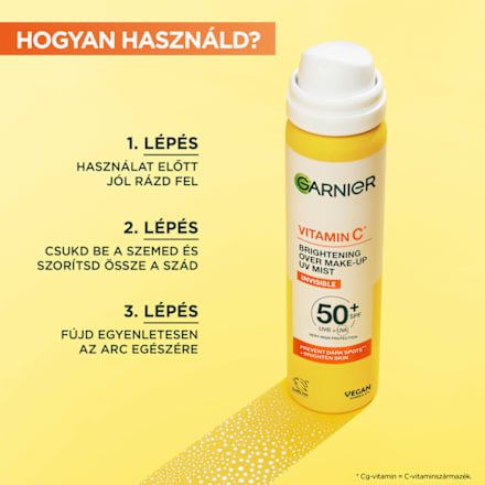 Vitamin C+ Ragyogásfokozó SPF 50+ Arcpermet GARNIER