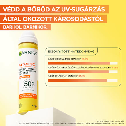 Vitamin C+ Ragyogásfokozó SPF 50+ Arcpermet GARNIER