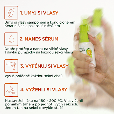 sérum na vlasy Keratin Sleek GARNIER FRUCTIS