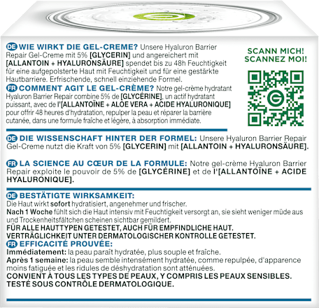 Gesichtscreme Gel Hyaluron Barrier Repair GARNIER
